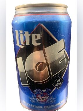 Vintage Beer Can Miller Lite Ice The Ice Breaker Tab Empty Aluminum Can